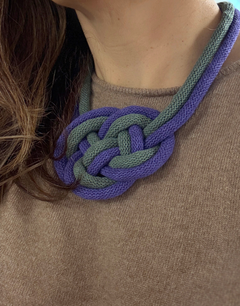 Celtic Harmony Knit Statement Necklace