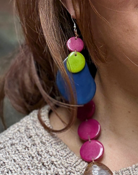 Sandra tagua Earrings - Happy Hour