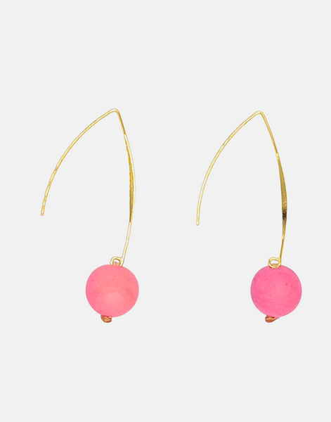 Minimal Drop Tagua Earrings