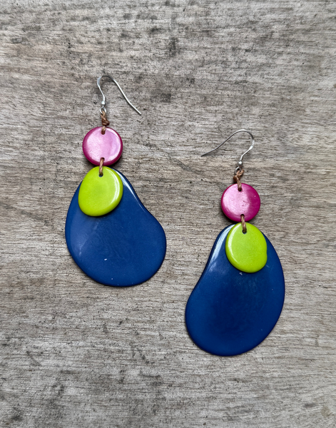 Sandra tagua Earrings - Happy Hour