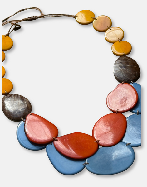 Sandra Tagua Necklace - Sunset