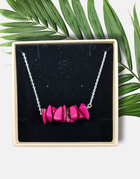 Sheila Tagua Chain Necklace - Monochromatic