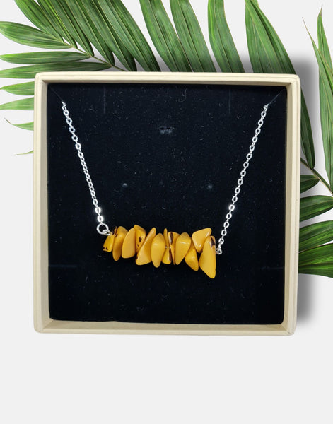 Sheila Tagua Chain Necklace - Monochromatic