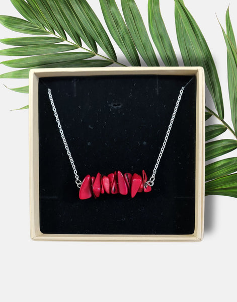 Sheila Tagua Chain Necklace - Monochromatic