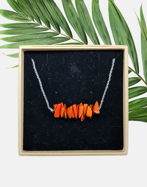Sheila Tagua Chain Necklace - Monochromatic