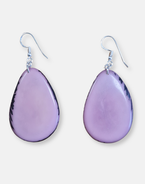 Folha Tagua Nut Earrings