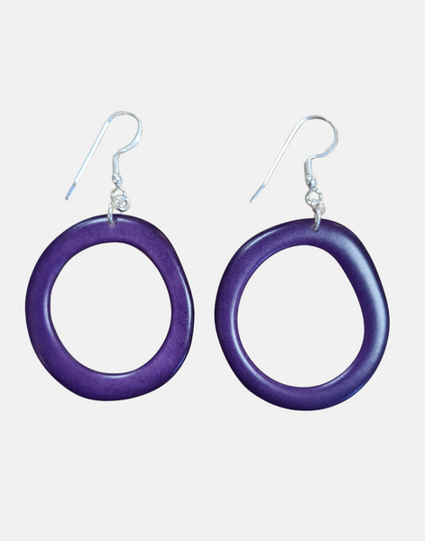 Loop Tagua Nut Earring