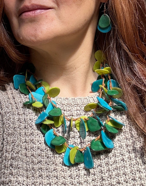 Sienna Tagua Necklace Sea