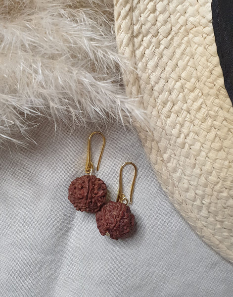 Rudraksha Earrings - Pretty Pink Jewellery