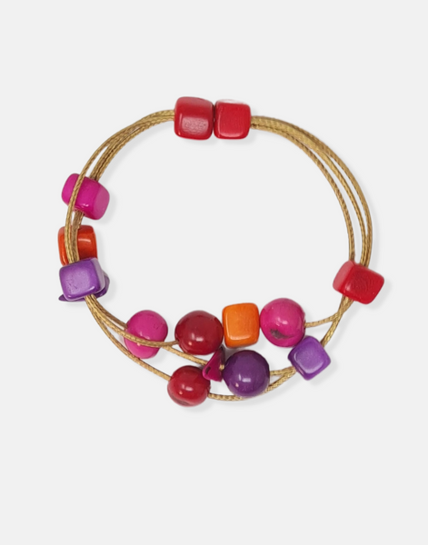Mix Pink Bruna Magnetic Bracelet - Pretty Pink Jewellery