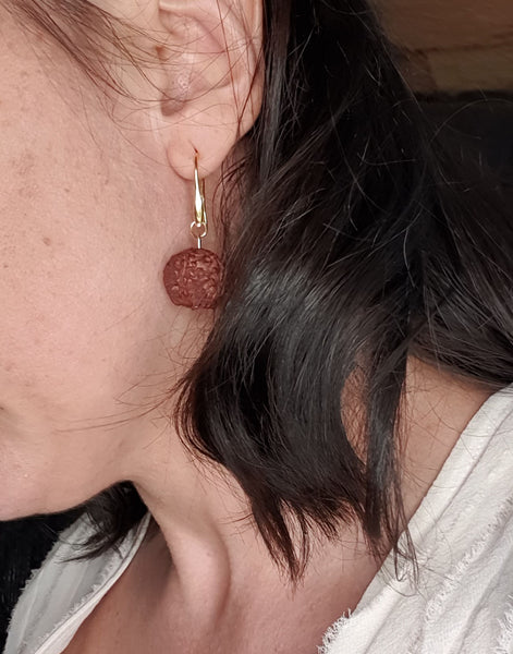 Rudraksha Earrings - Pretty Pink Jewellery
