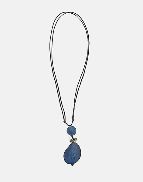 Blue Adjustable Pendant Necklace - Pretty Pink Jewellery