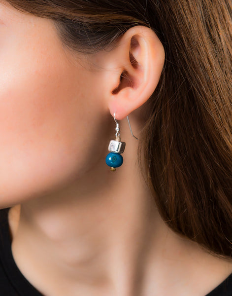 Blue Acai Berry Earrings - Cool Colours - Pretty Pink Jewellery