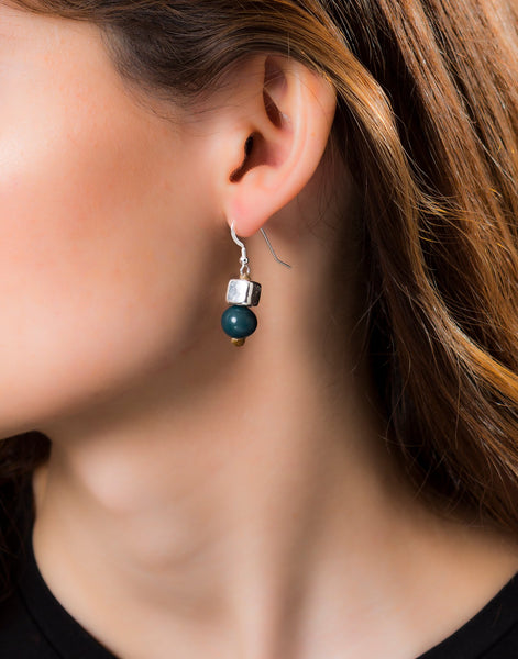 Denim Blue Acai Berry Earrings - Cool Colours - Pretty Pink Jewellery