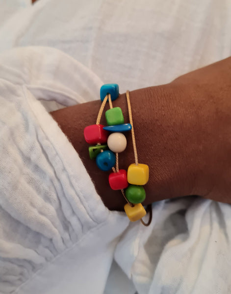 Multicoloured Bruna Magnetic Bracelet - Pretty Pink Jewellery