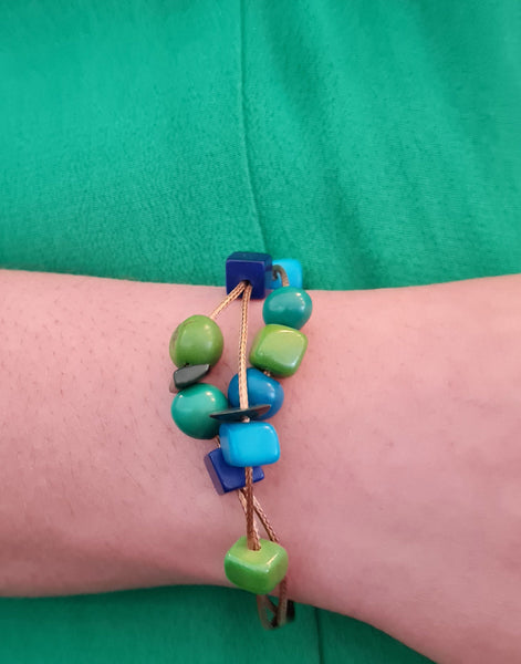 Mix Blue Bruna Magnetic Bracelet - Pretty Pink Jewellery