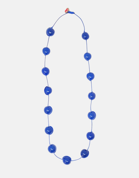 Cobalt Bombona Tagua Necklace - Pretty Pink Jewellery