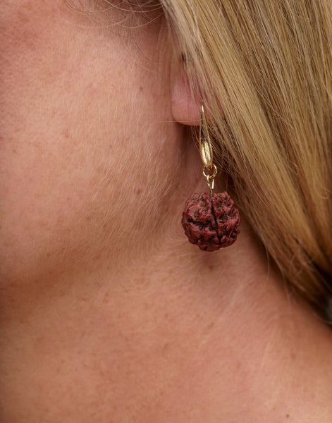 Rudraksha Earrings - Pretty Pink Jewellery