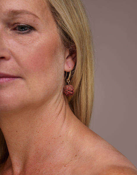 Rudraksha Earrings - Pretty Pink Jewellery