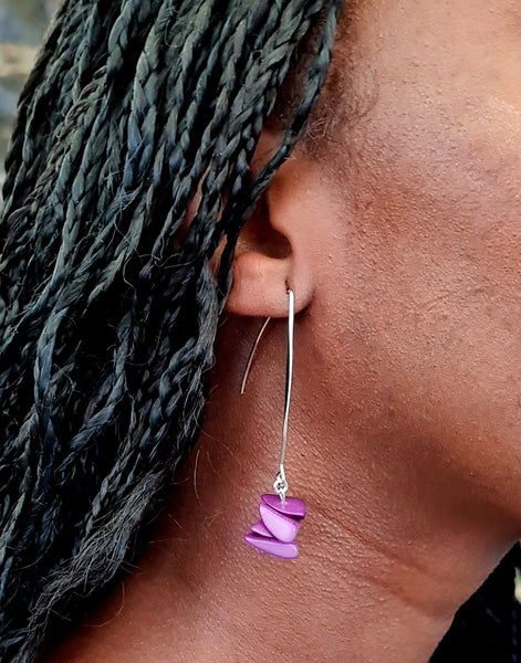 Purple Sheila Earrings - Pretty Pink Jewellery