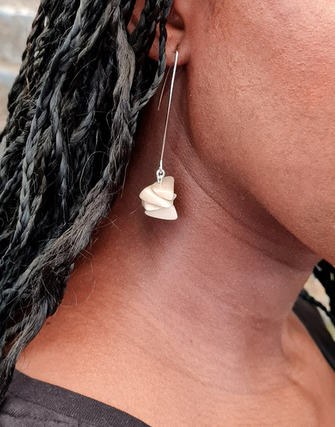 Ivory Sheila Earrings - Pretty Pink Jewellery