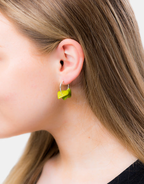 Green Tapajos Tagua Earring - Pretty Pink Jewellery