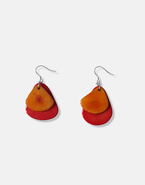 Secca Tagua Nut Earrings - Pretty Pink Jewellery