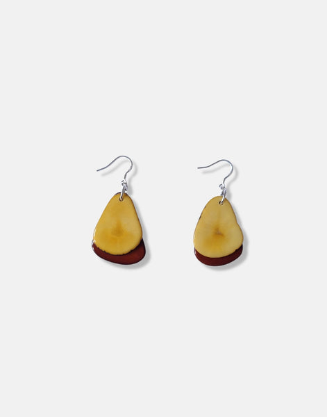 Secca Tagua Nut Earrings - Pretty Pink Jewellery