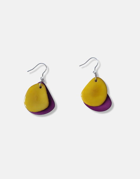 Secca Tagua Nut Earrings - Pretty Pink Jewellery