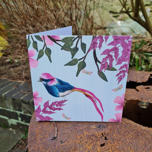 Pretty Bird Greeting card - Blank inside - Pretty Pink Jewellery