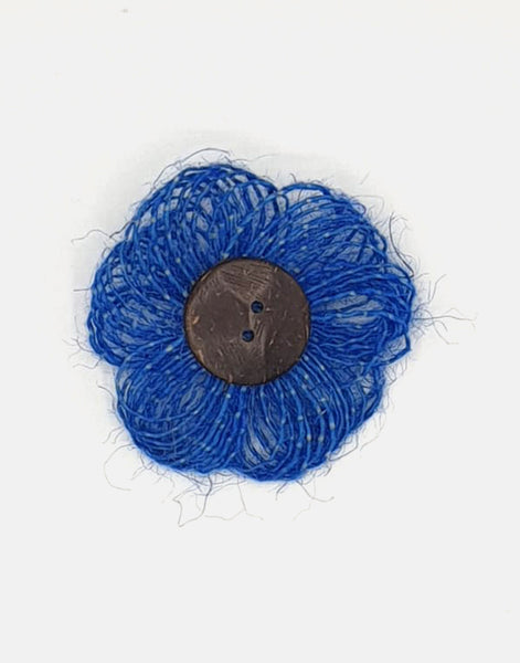 Jute Flower Brooch - Pretty Pink Jewellery