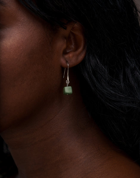 Cubo Tagua Earrings - Pretty Pink Jewellery
