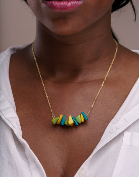 Tapajos Tagua Chain Necklace - Brazil - Pretty Pink Jewellery