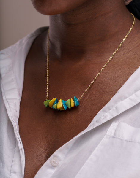 Tapajos Tagua Chain Necklace - Brazil - Pretty Pink Jewellery