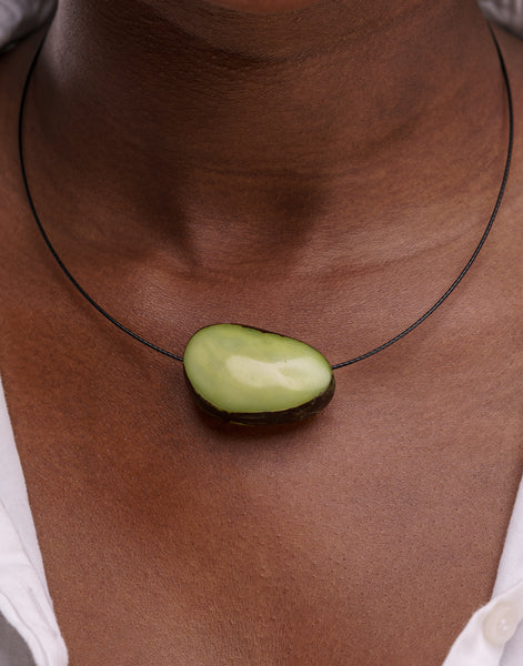 Flattened Seed Wire Necklace - Pretty Pink Jewellery