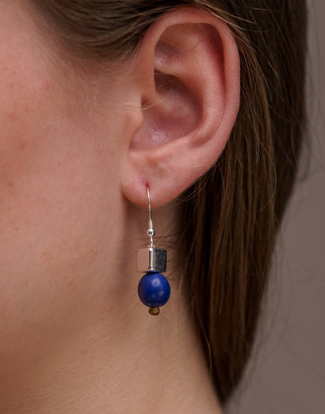 Cobalt Acai Berry Earrings - Cool Colours - Pretty Pink Jewellery