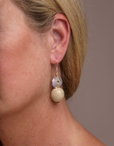 Ivory Baiana Bombona Earrings - Pretty Pink Jewellery