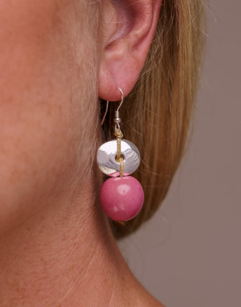 Light Pink Baiana Bombona Earrings - Pretty Pink Jewellery