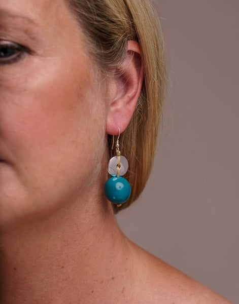 Light Blue Baiana Bombona Earrings - Pretty Pink Jewellery