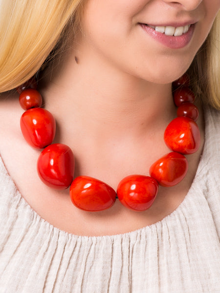Orange Organico Necklace - Pretty Pink Jewellery