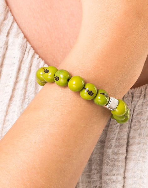Green Acai Berry Bracelets - Cool Colours - Pretty Pink Jewellery