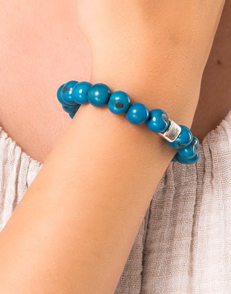 Turquoise Acai Berry Bracelets - Cool Colours - Pretty Pink Jewellery