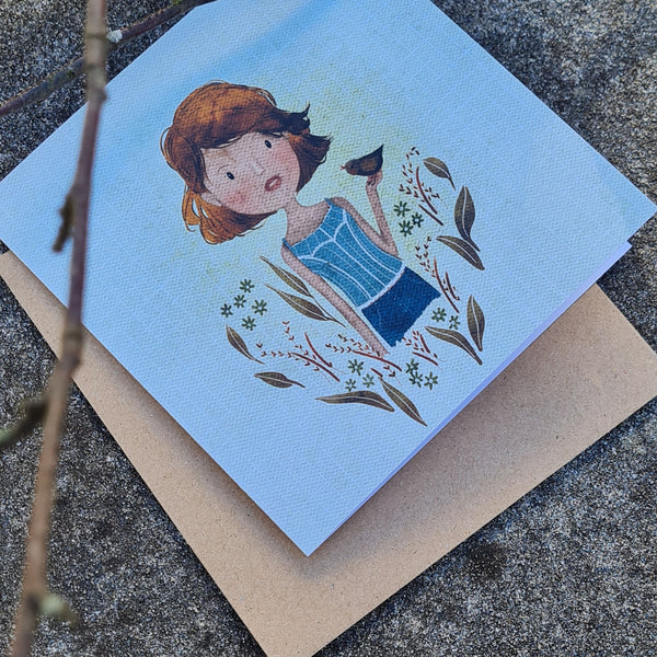 Nature talk - greeting card blank inside - Pretty Pink Jewellery