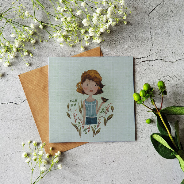 Nature talk - greeting card blank inside - Pretty Pink Jewellery
