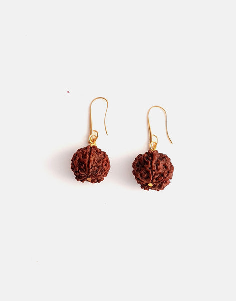 Rudraksha Earrings - Pretty Pink Jewellery