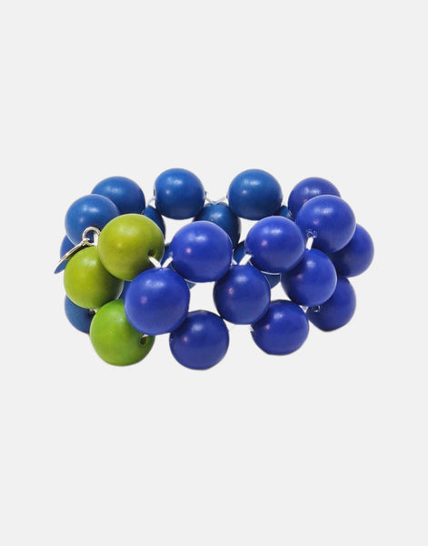 Blue Mix Tagua Chicle Bracelet - Pretty Pink Jewellery