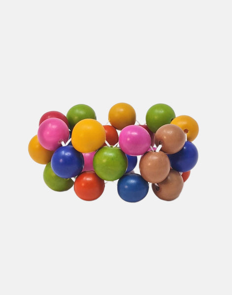 Multicoloured Tagua Chicle Bracelet - Pretty Pink Jewellery