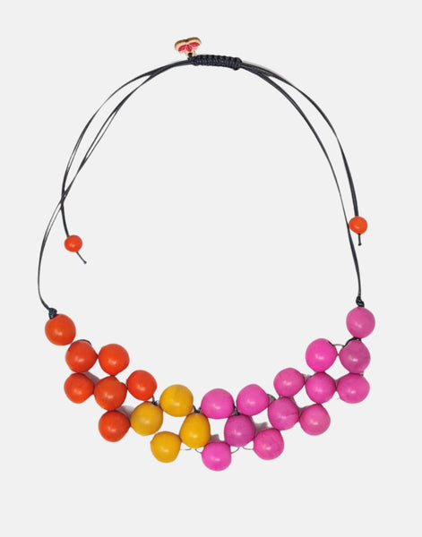 Pink Mix Tagua Chicle Necklace - Pretty Pink Jewellery