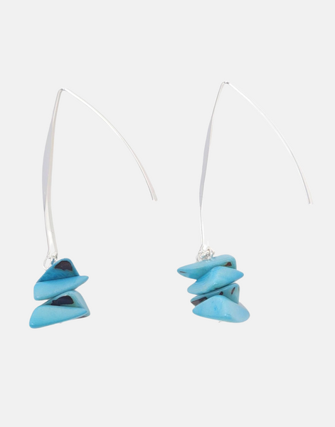 Light Blue Sheila Earrings - Pretty Pink Jewellery