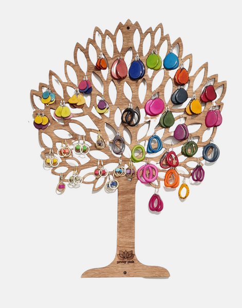 Large Wall Display Earrings Tree Display - Pretty Pink Jewellery